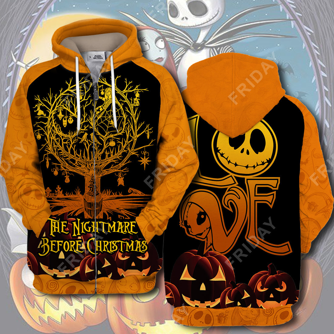 TNBC T-shirt Nightmare Halloween Tree Love T-shirt Cool Amazing DN TNBC Hoodie Sweater Tank 2023