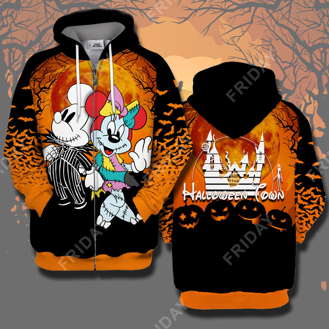 DN T-shirt TNBC Mouse Couple Halloween Town T-shirt High Quality DN TNBC Hoodie Sweater Tank