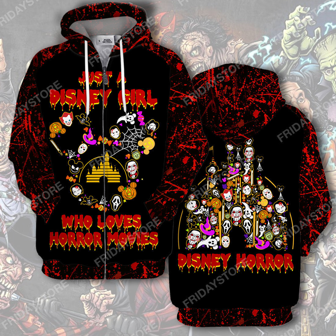 DN T-shirt Just A Girl Who Loves Horror Movies T-shirt Cool DN Horror Hoodie Shirt Sweater Tank 2023