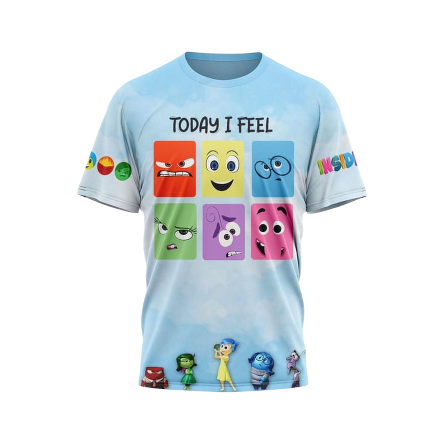 Inside Out T-Shirt Today I Feel Excited To Be Here T-Shirt Blue Unisex - Trendy Gift For Men & Women