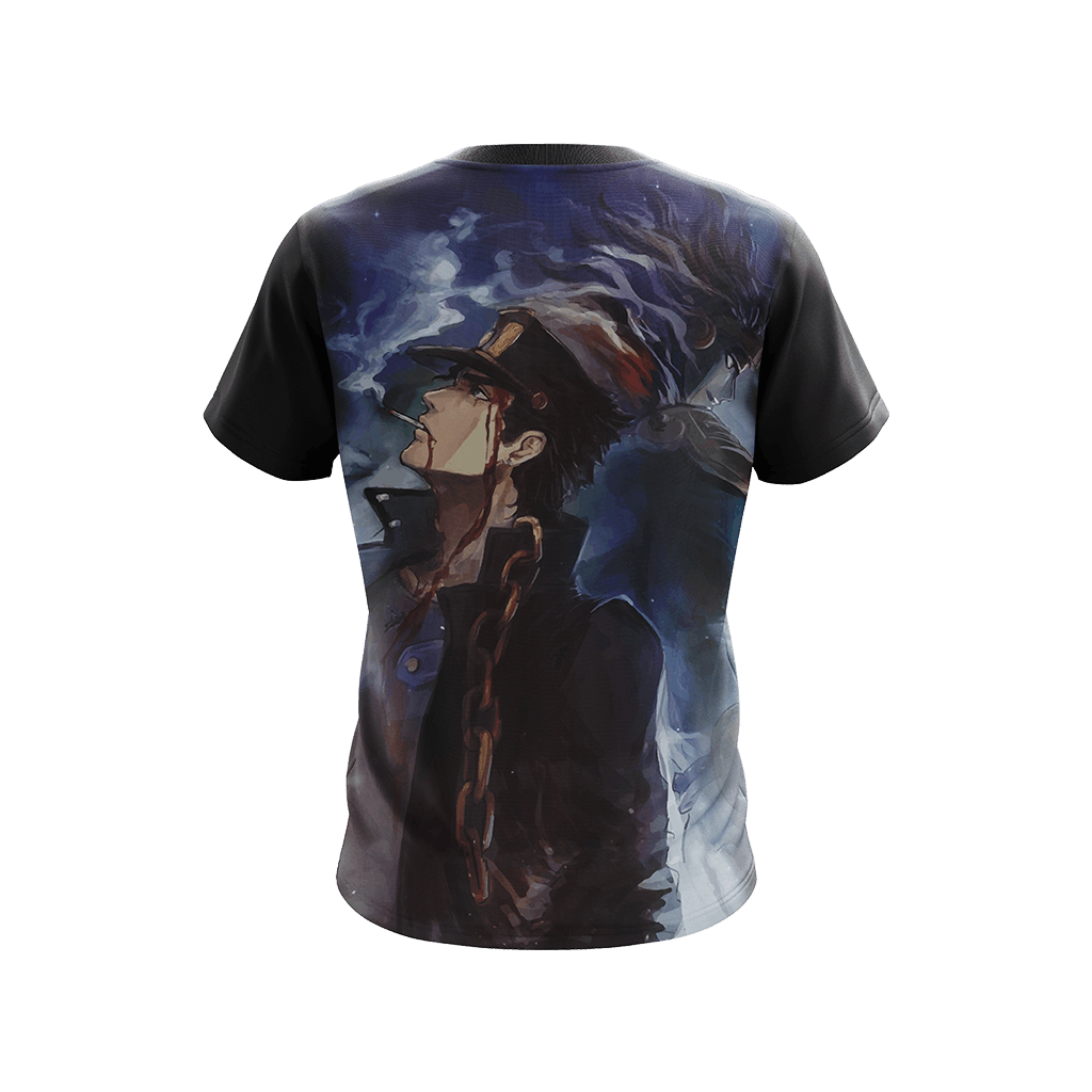 Jojos Bizarre Adventure T-Shirt Jotaro Stardust Crusaders Star Platinum T-Shirt Black Unisex - Trendy Gift For Men & Women