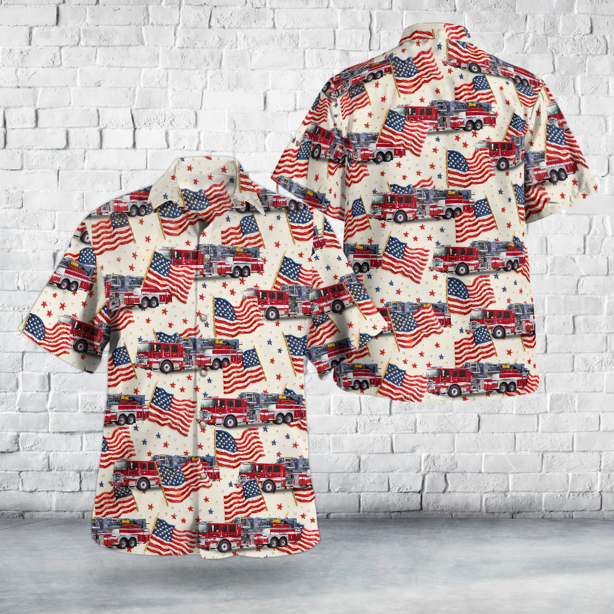 Linden, New Jersey, Linden Fire Department, 4th Of July Hawaiian Shirt