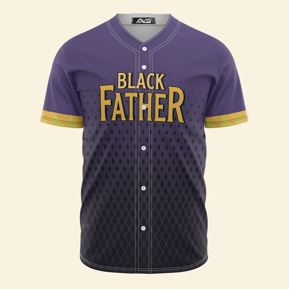 I'm Proud To Be A Dad - African American Baseball Jersey - Gift for Black Dad, Grandpa, Husband