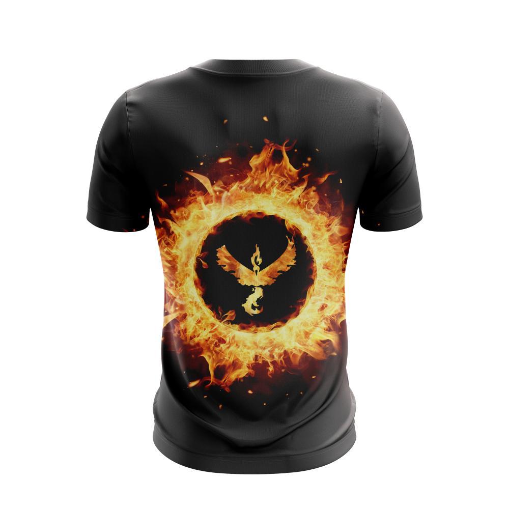 Pokemon T-Shirt Moltres Fire Pokemon Go T-Shirt Black Unisex - Trendy Gift For Men & Women