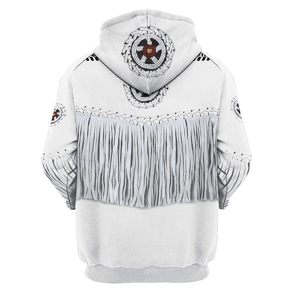 Native American Hoodie Native American Clothes Pattern Hoodie White Unisex - Cozy Hoodie For Cold Weather