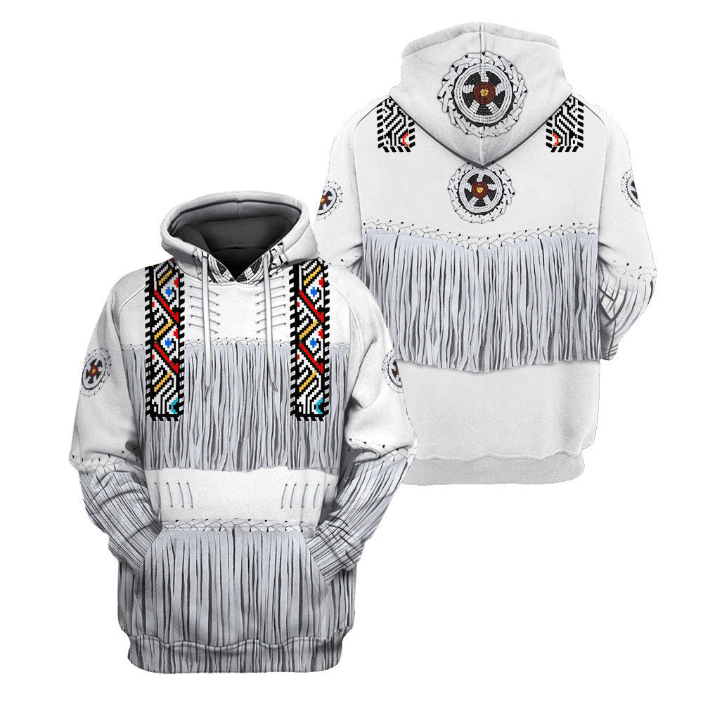 Native American Hoodie Native American Clothes Pattern Hoodie White Unisex - Cozy Hoodie For Cold Weather