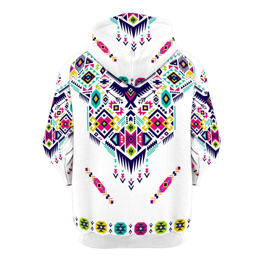 Native American Hoodie Tribal Native American Eagle Pattern Hoodie Colorful Unisex - Cozy Hoodie For Cold Weather