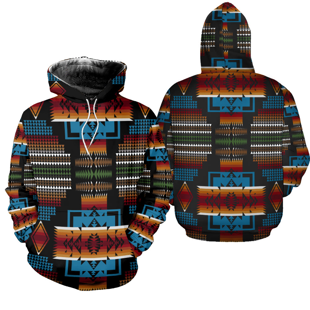 Native American Hoodie Culture Native American Pattern Hoodie Black Brown Unisex - Cozy Hoodie For Cold Weather