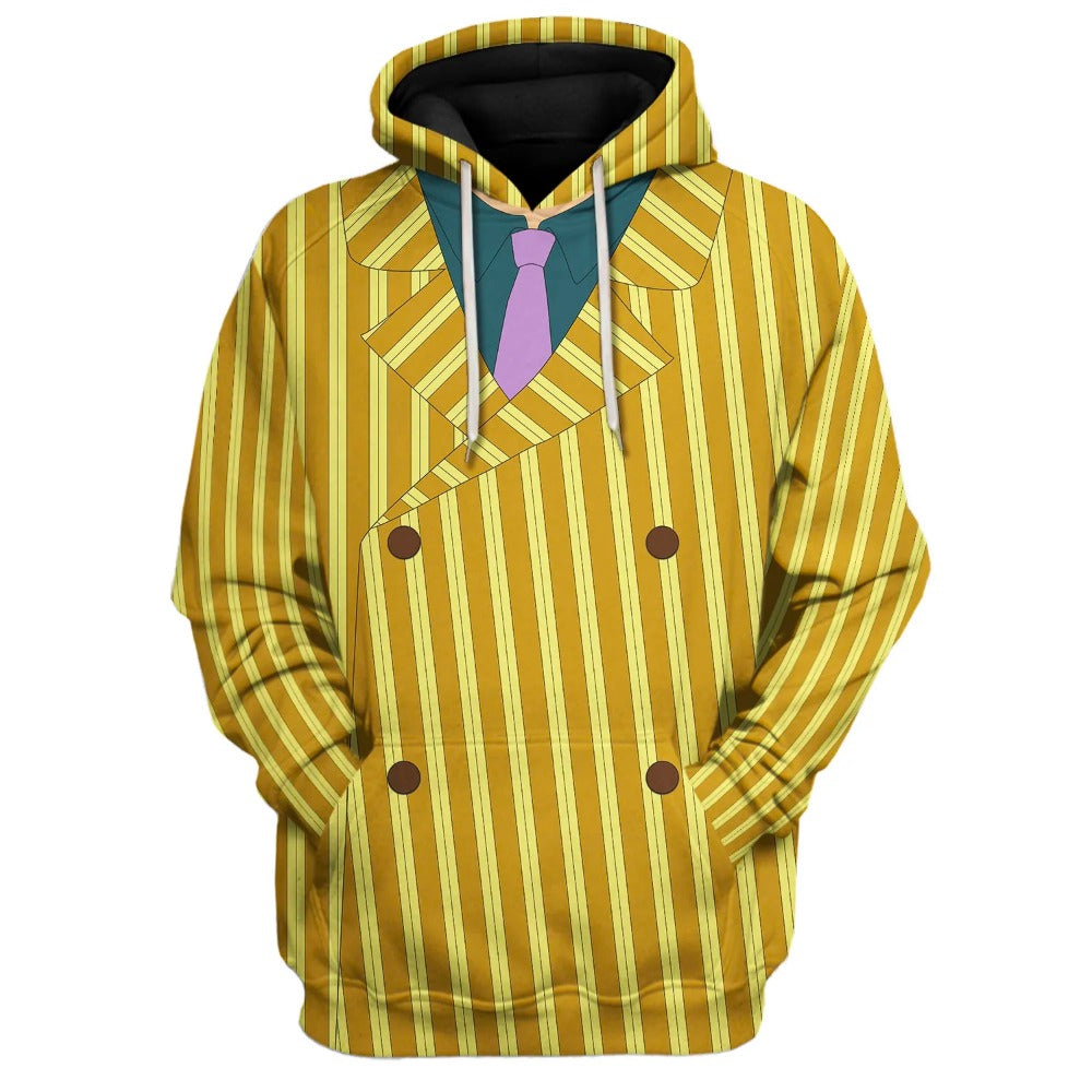 One Piece Hoodie One Piece Admiral Kizaru Costume T-Shirt Yellow Unisex - Trendy Gift For Men & Women