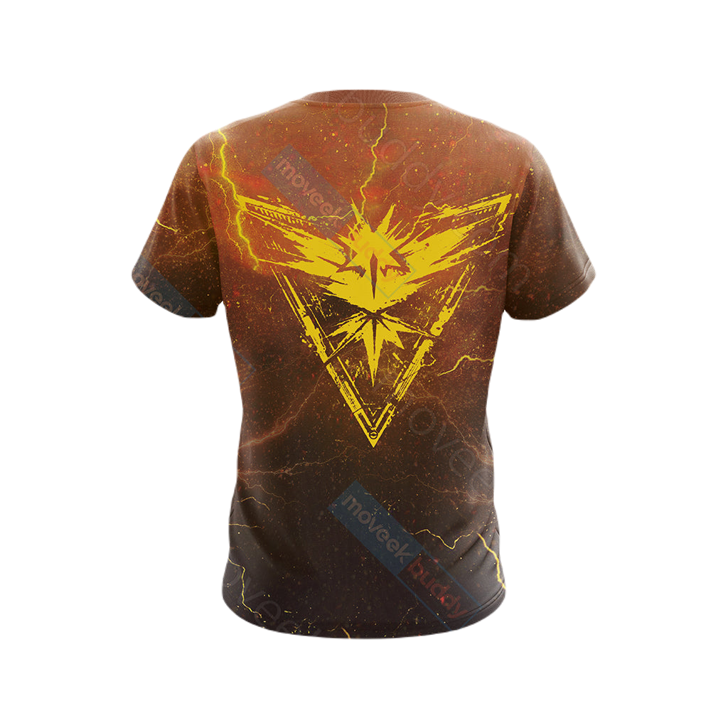 Pokemon T-Shirt Pokemon Go Team Instinct T-Shirt Yellow Unisex - Trendy Gift For Men & Women