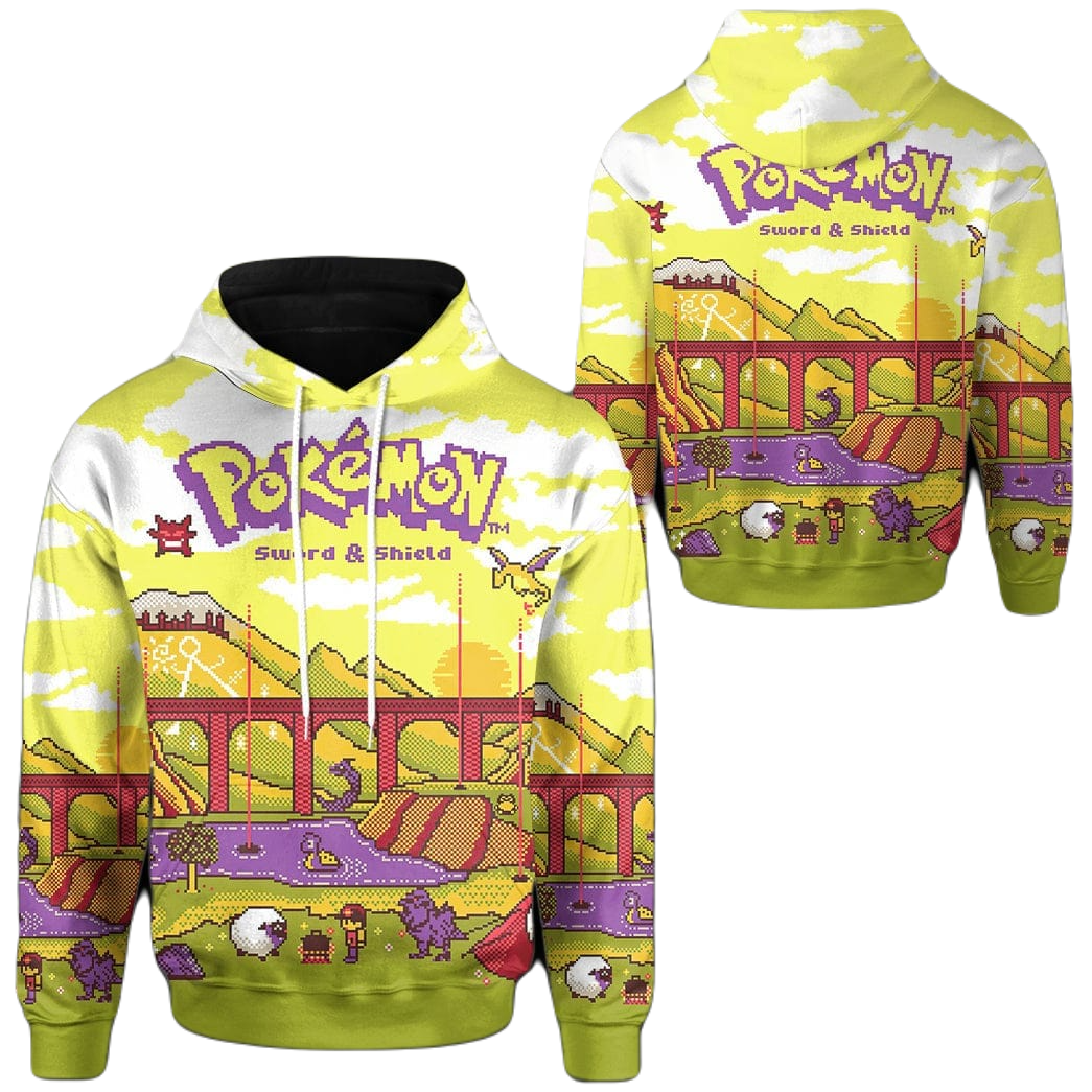 Pokemon Hoodie Pokemon Sword And Shield Hoodie Colorful Unisex - Cozy Hoodie For Cold Weather