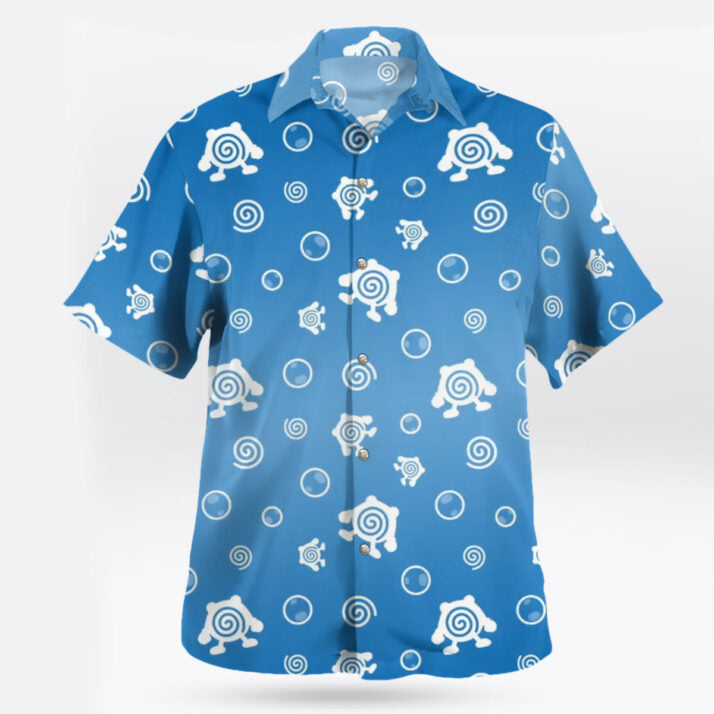 Poliwhirl Spiral Bubble Pokemon Hawaiian Shirt | Tropi Hawaiian Shirts Store
