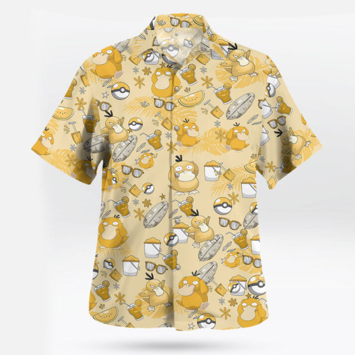 Psyduck Summer Mood Hawaiian Shirt – Funny & Relaxed Pokemon Vibes