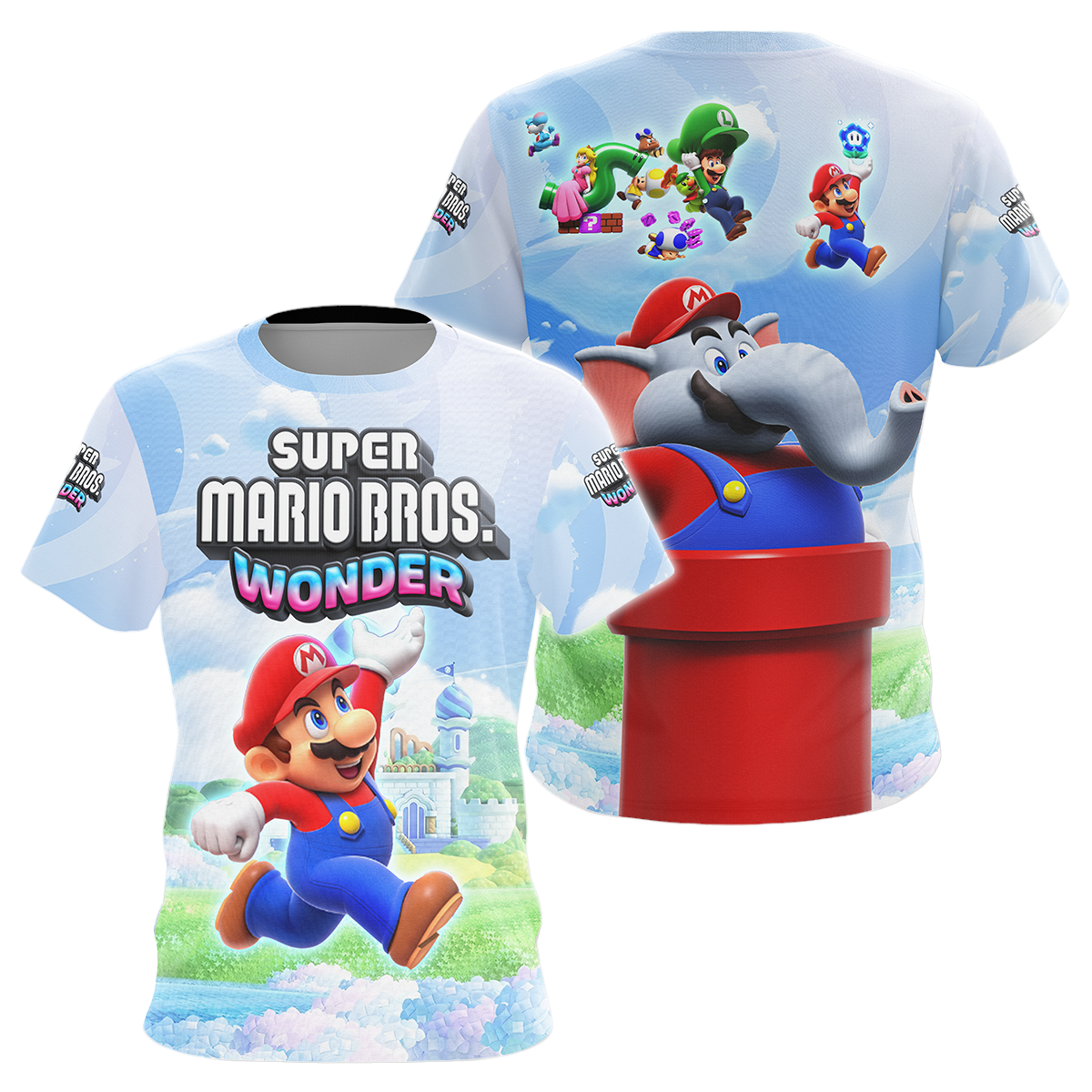 Mario Hoodie Super Mario Bros Wonder T-Shirt Colorful Unisex - Trendy Gift For Men & Women