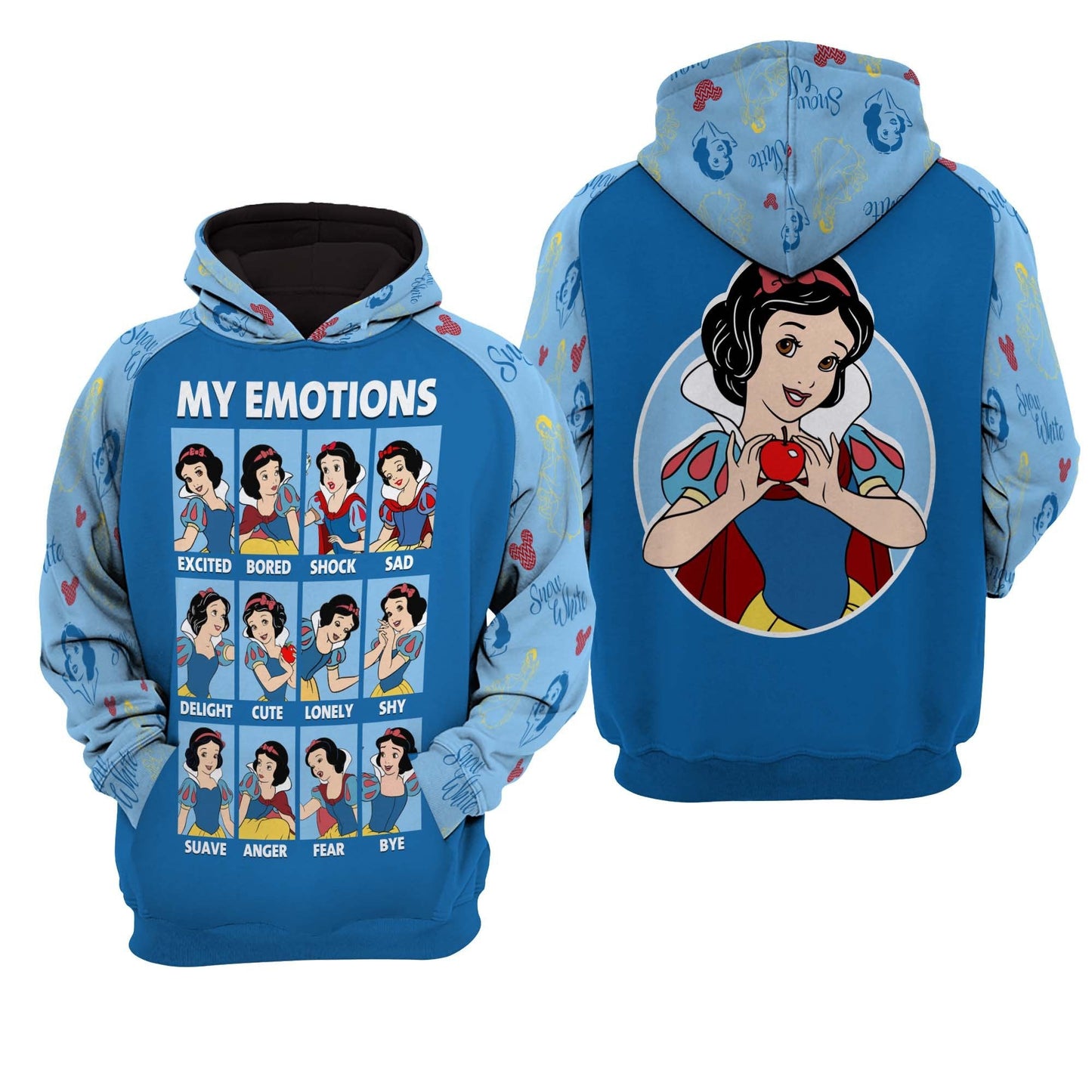 Snow White Hoodie Snow White My Emotions Hoodie Blue Unisex - Cozy Hoodie For Cold Weather