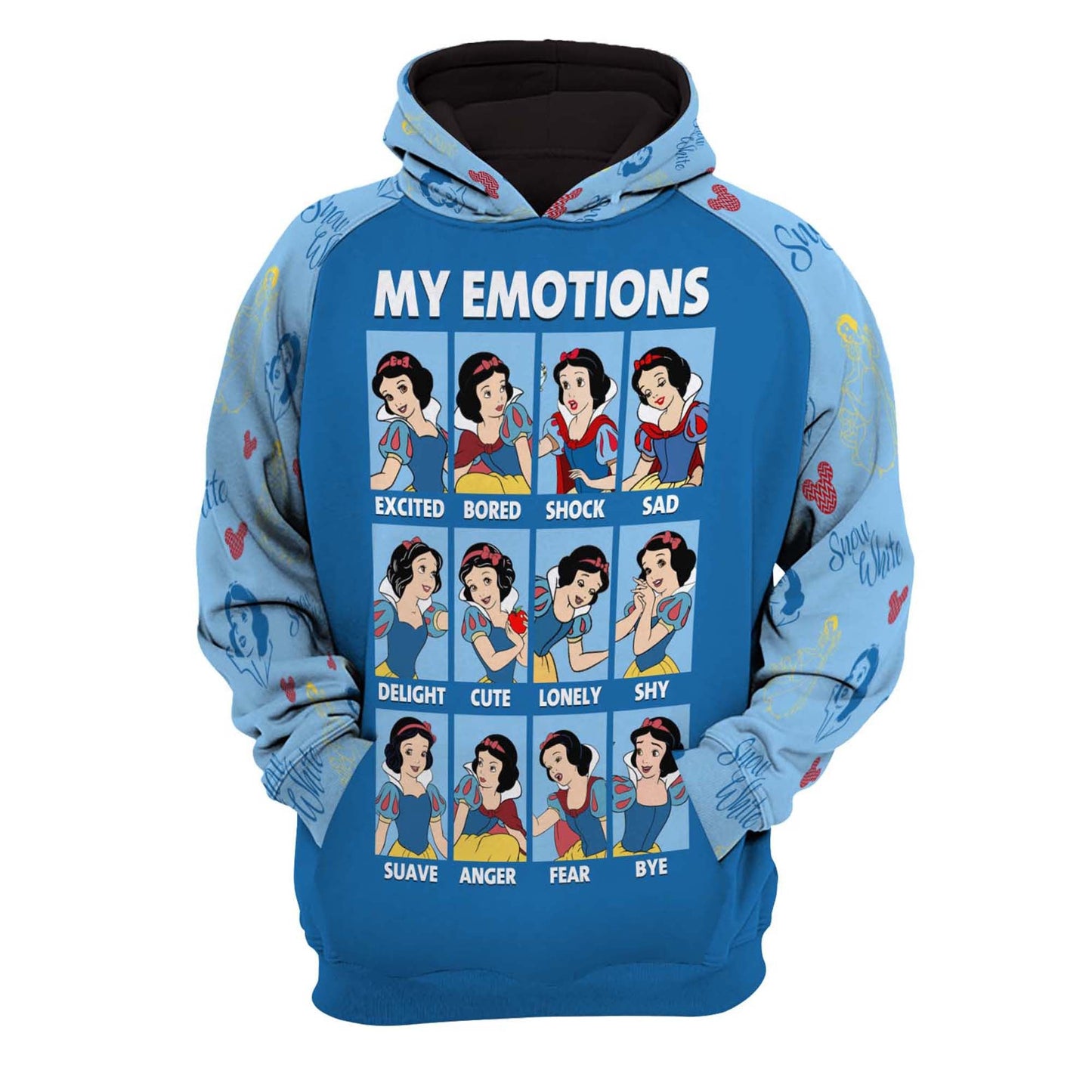 Snow White Hoodie Snow White My Emotions Hoodie Blue Unisex - Cozy Hoodie For Cold Weather