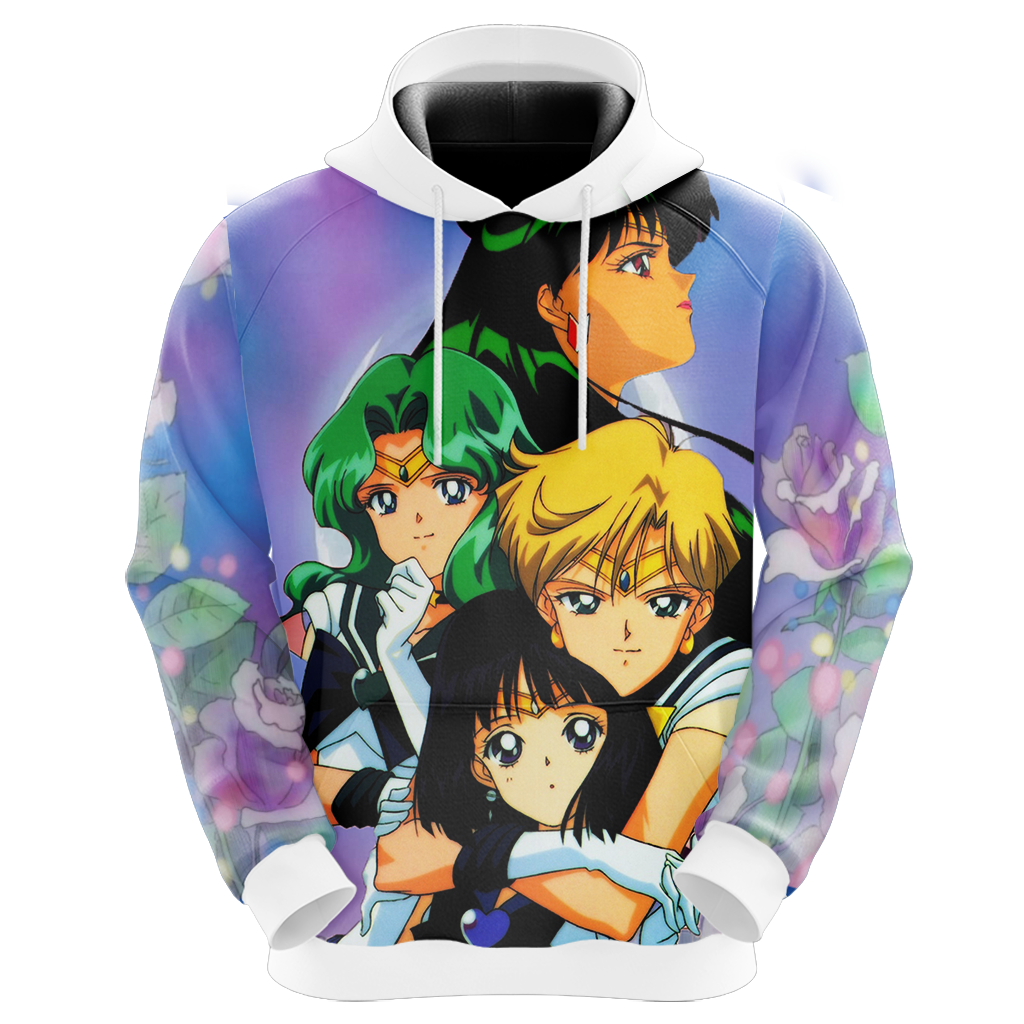 Sailor Moon Hoodie All Salors Characters Graphic Hoodie Colorful Unisex - Cozy Hoodie For Cold Weather