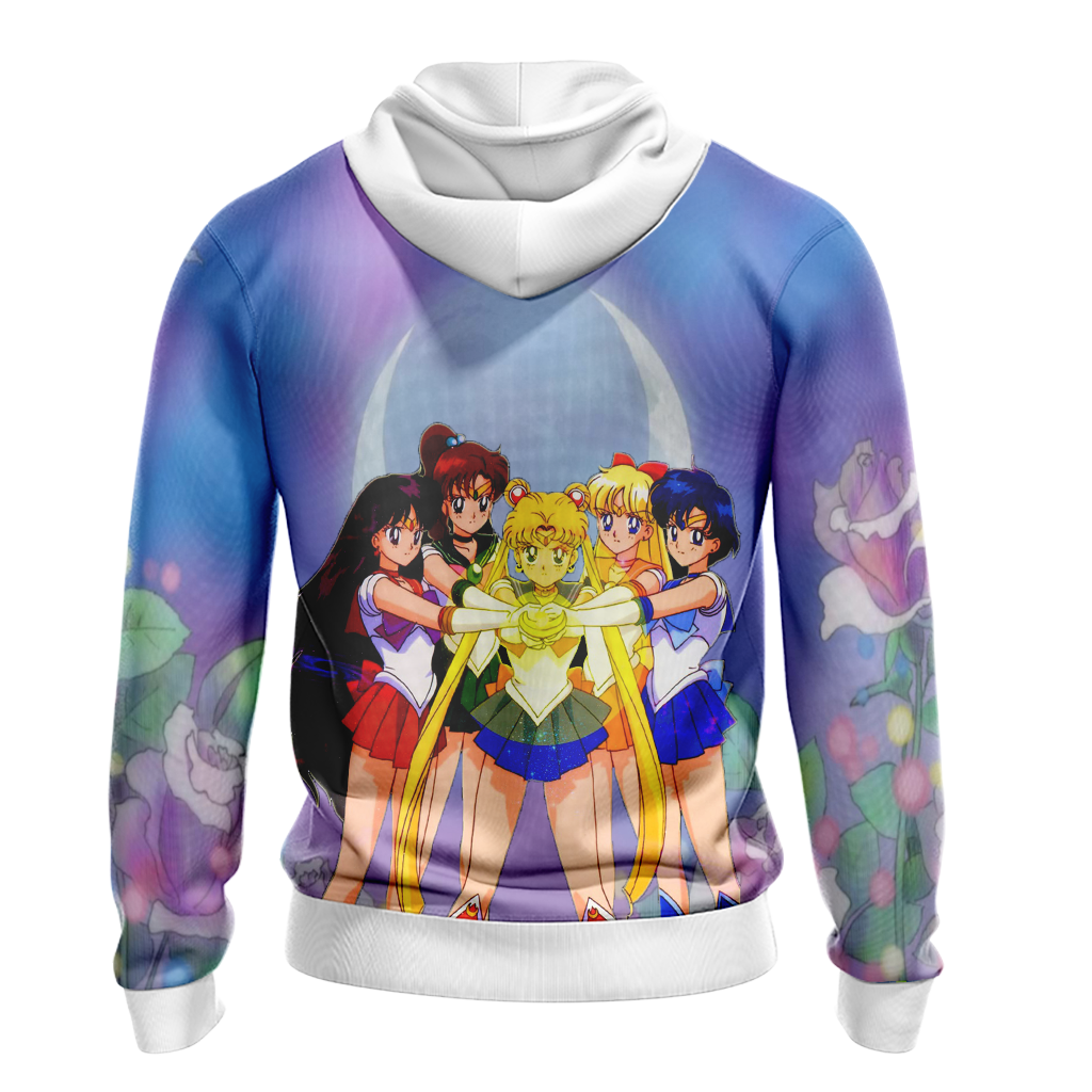 Sailor Moon Hoodie All Salors Characters Graphic Hoodie Colorful Unisex - Cozy Hoodie For Cold Weather