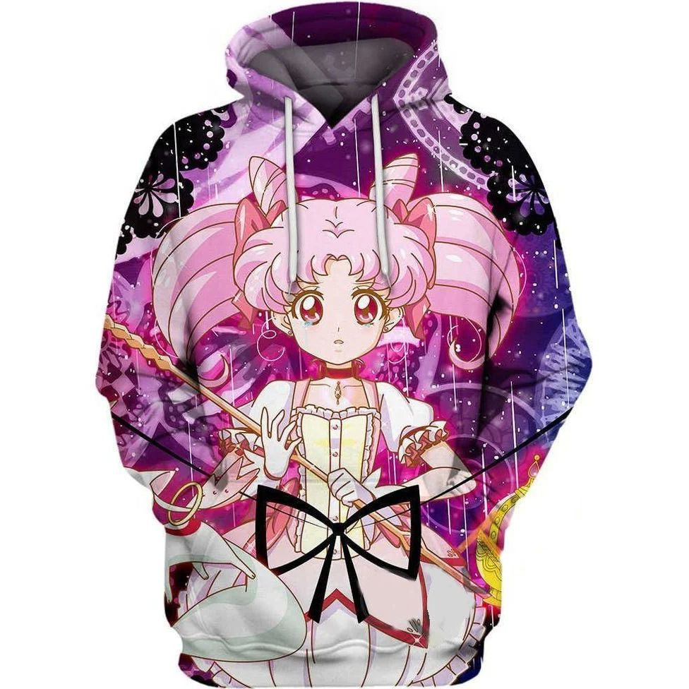 Sailor Moon Hoodie Sailor Chibi Moon And Magic Hoodie Colorful Unisex - Cozy Hoodie For Cold Weather