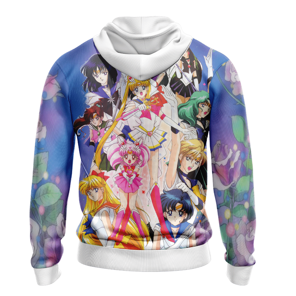 Sailor Moon Hoodie Sailor Moon S Group Graphic Hoodie Colorful Unisex - Cozy Hoodie For Cold Weather