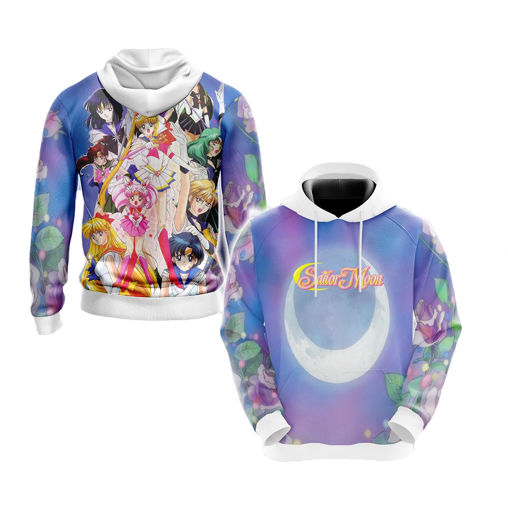 Sailor Moon Hoodie Sailor Moon S Group Graphic Hoodie Colorful Unisex - Cozy Hoodie For Cold Weather
