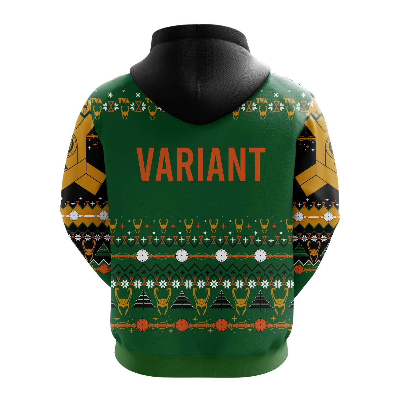 Loki Hoodie Loki Mv Christmas Pattern Hoodie Yellow Green Unisex - Cozy Hoodie For Cold Weather