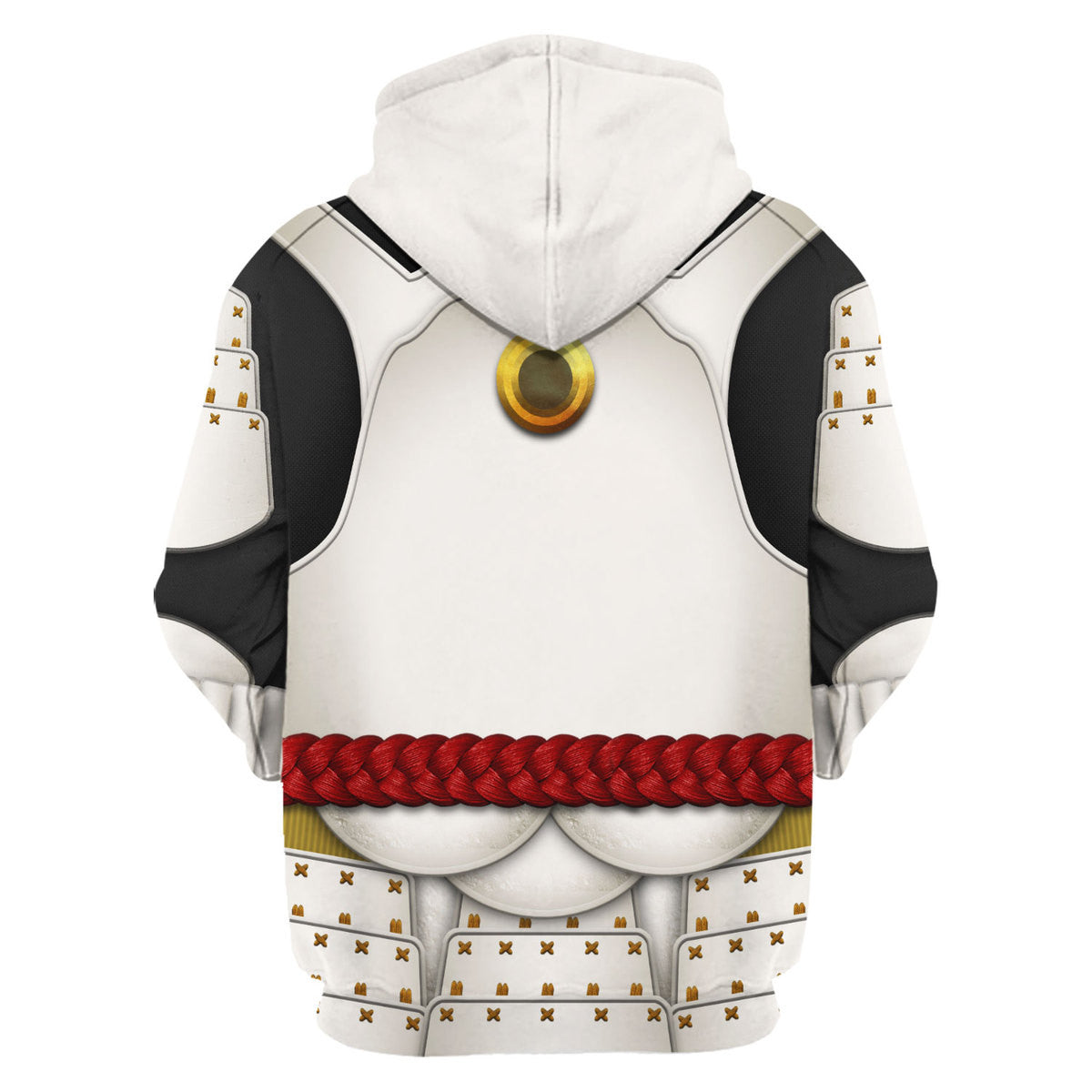 Starwars Zip Hoodie Trooper Samurai Costume Zip Hoodie Black White Unisex