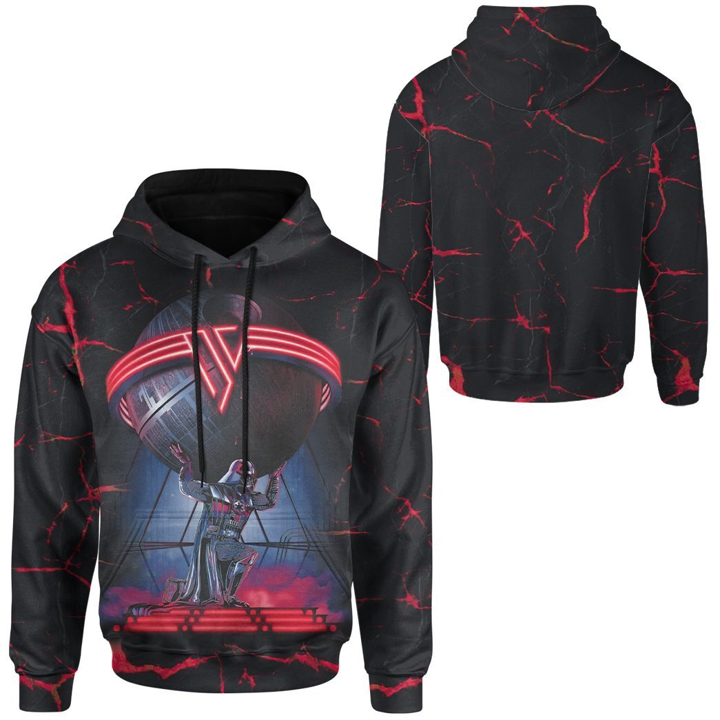 Starwars Hoodie Darth Vader Carries Death Star Hoodie Black Unisex
