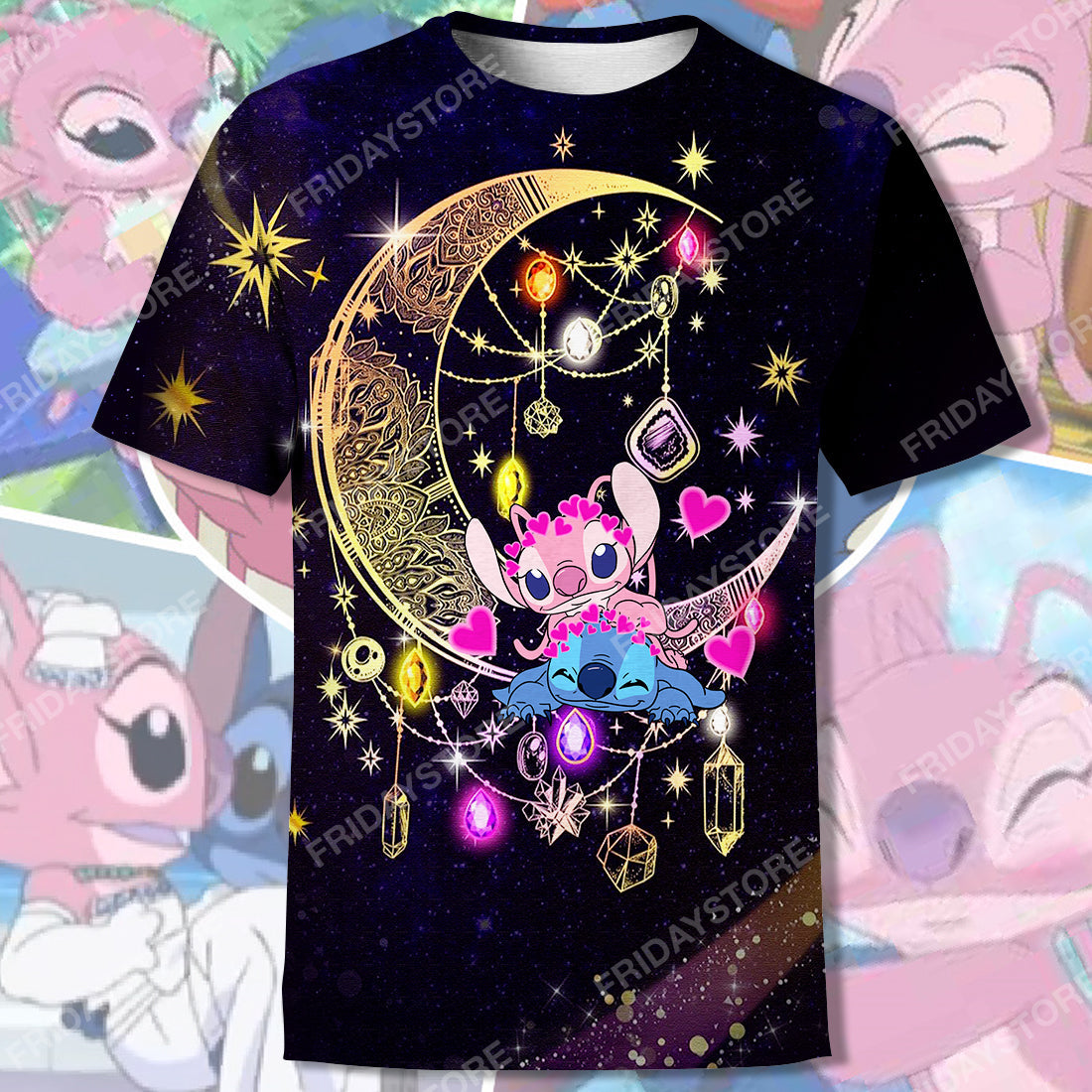 LAS T-shirt Stitch And Angel Moon T-shirt High Quality DN Stitch Hoodie Sweater Tank
