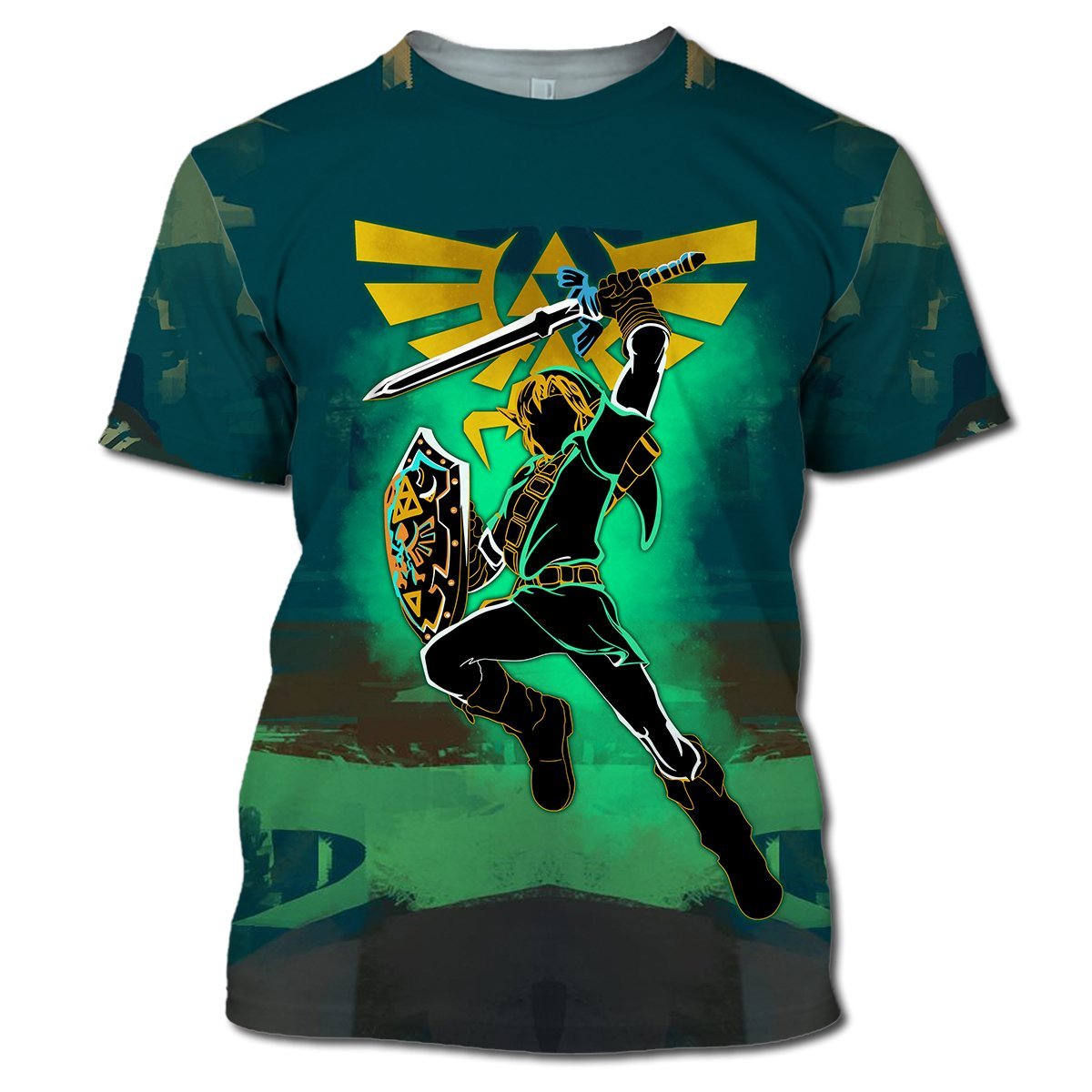 Legend Of Zelda Shirt Link Using Swordmaster Shield Silhouette T-shirt Legend Of Zelda Hoodie