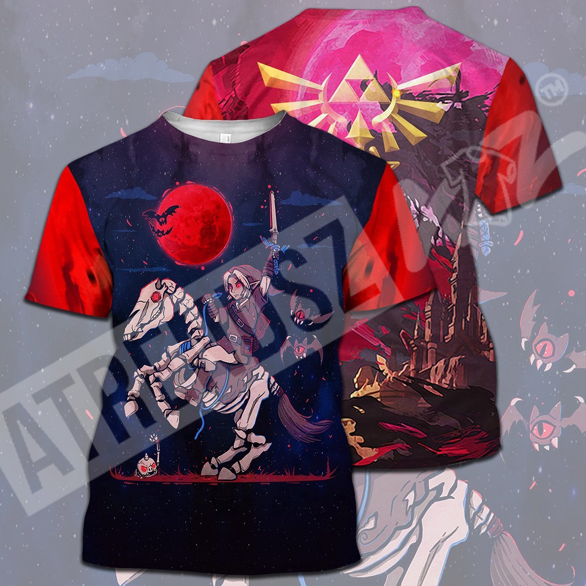 Legend Of Zelda T-shirt Dark Link Skeleton Horse Red T-shirt Legend Of Zelda Hoodie