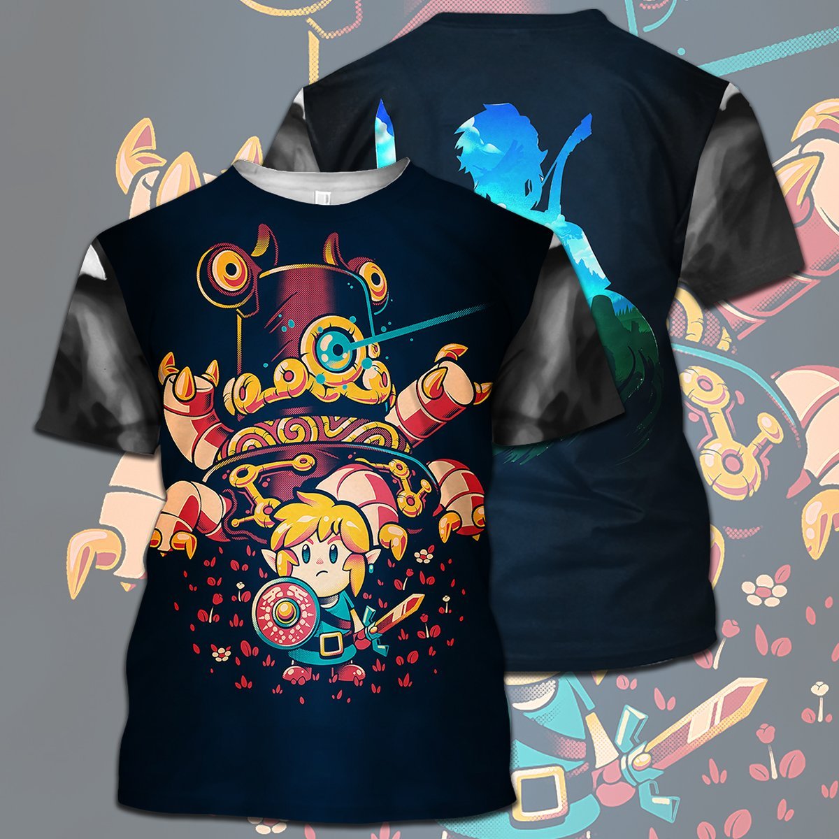 Legend Of Zelda Shirt Chibi Link Fighting Guardian T-shirt Legend Of Zelda Hoodie