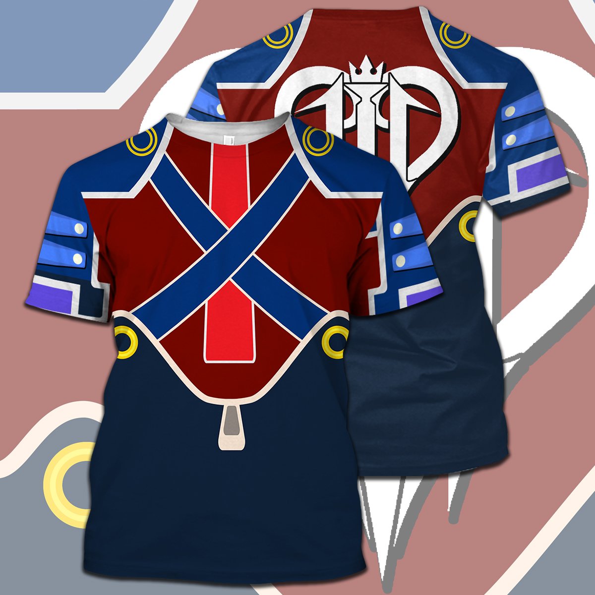 Kingdom Hearts T-shirt Kingdom Hearts 3 Suit Costume Red Blue T-shirt Hoodie