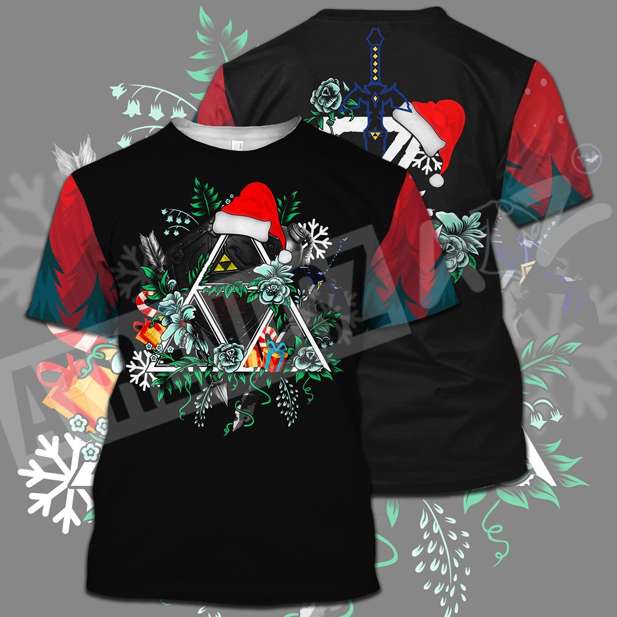 Legend Of Zelda Christmas T-shirt Triforce Symbol Botw Z Logo Red T-shirt Legend Of Zelda Hoodie