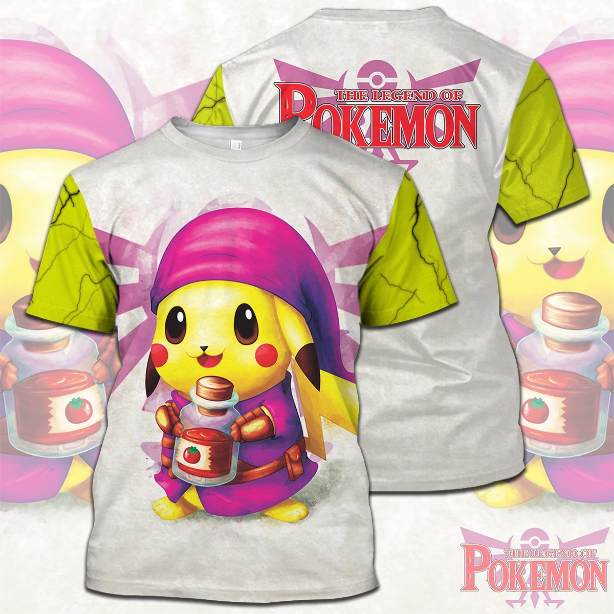 Legend Of Zelda Pokemon Shirt Crossover Pikachu Link T-shirt The Legend Of Pokemon Hoodie Legend Of Zelda Hoodie