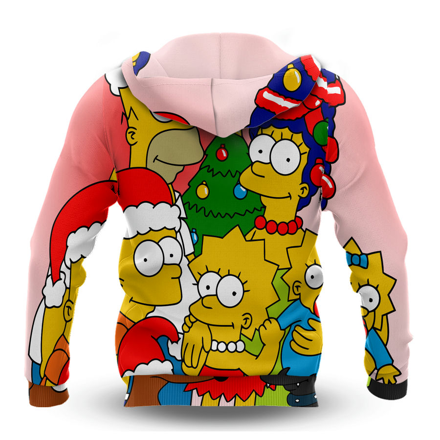 The Sympsons Hoodie The Simpson On Christmas Eve Hoodie Colorful Unisex - Cozy Hoodie For Cold Weather