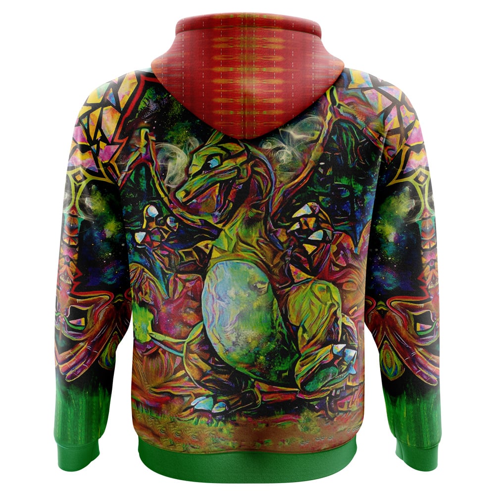 Pokemon Hoodie Charizard Water Color Style Hoodie Colorful Unisex - Cozy Hoodie For Cold Weather