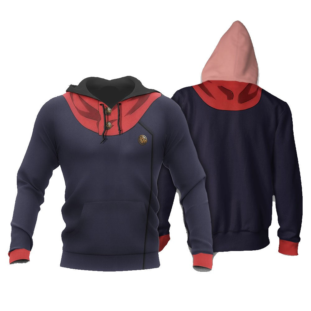 Jujutsu Kaisen Hoodie Yuji Itadori Costume Hoodie Red Black Unisex