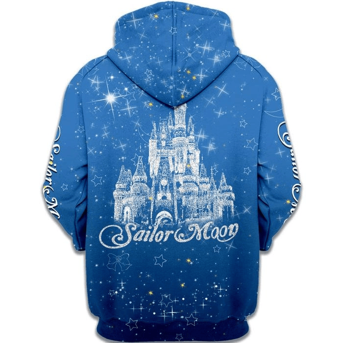 Sailor Moon Hoodie Sailor Moon Usagi Pose Hoodie Blue Unisex - Cozy Hoodie For Cold Weather
