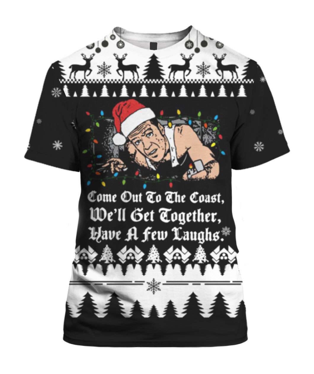 Die Hard Hoodie Come Out To The Coast Die Hard T-Shirt Black White Unisex - Trendy Gift For Men & Women