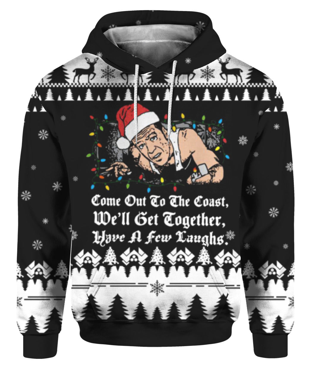 Die Hard Hoodie Come Out To The Coast Die Hard T-Shirt Black White Unisex - Trendy Gift For Men & Women