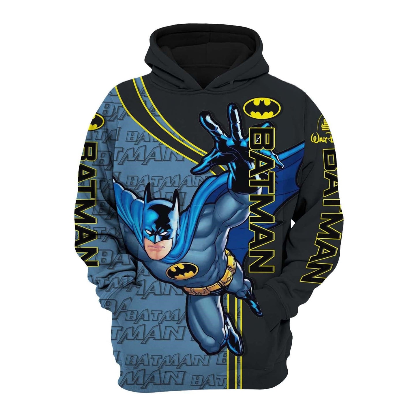 Batman Hoodie Dc Batman Fighting Pose Comic Hoodie Black Blue Unisex - Cozy Hoodie For Cold Weather
