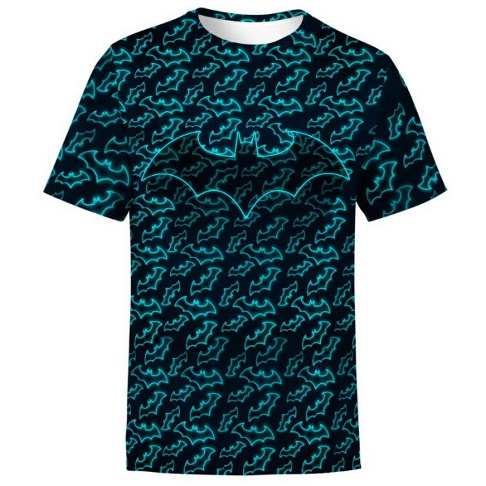 Batman Hoodie Dc Batman Symbol Pattern T-Shirt Black Blue Unisex - Trendy Gift For Men & Women