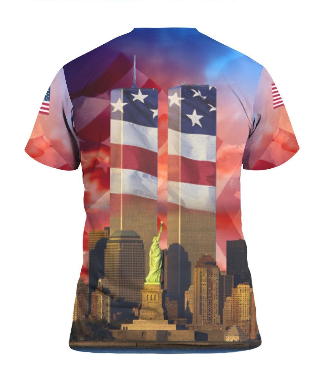 Patriot Day Hoodie 9-11 We Will Never Forget Patriot Day American Flag Twin Tower Shirt Patriot Day Shirt - Trendy Gift For Men & Women