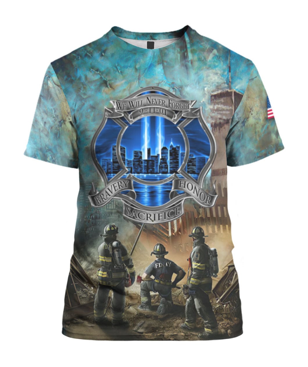 Patriot Day Hoodie We Will Never Forget Patriot Day Blue Smoke Shirt Patriot Day Shirt - Trendy Gift For Men & Women