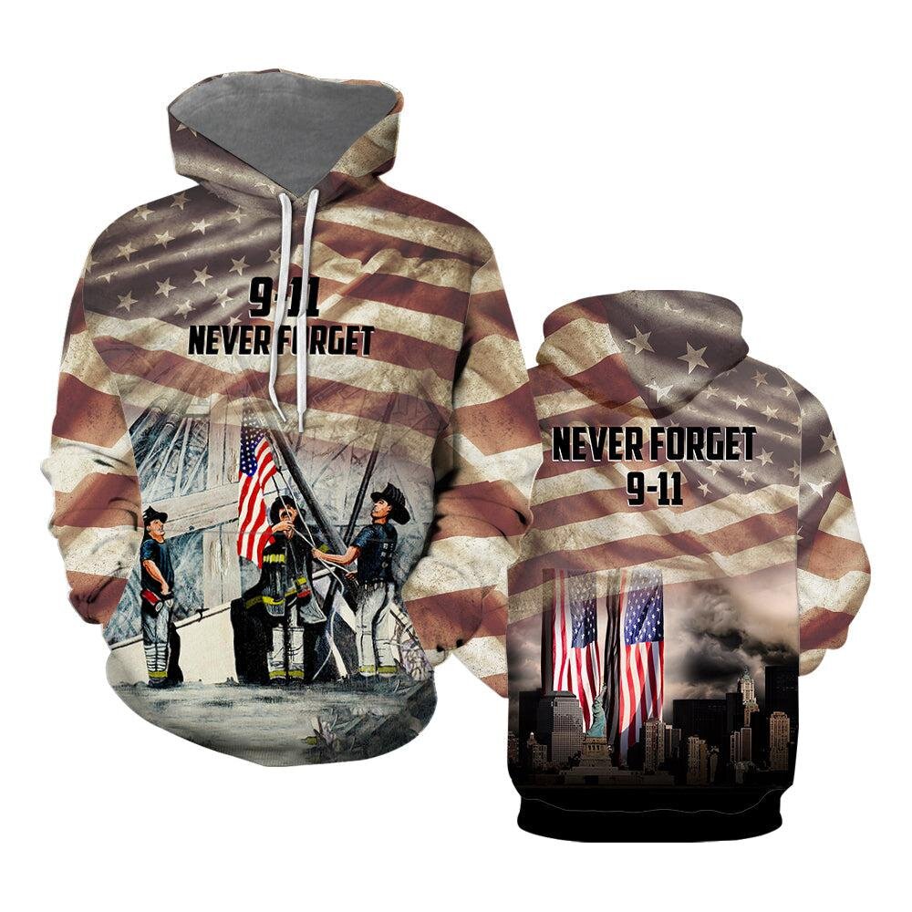 Patriot Day Hoodie 09/11 Never Forget American Flag Vintage Shirt Patriot Day Shirt - Trendy Gift For Men & Women