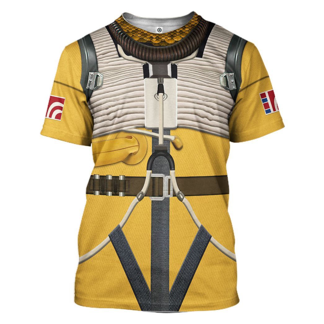 SW T-shirt SW Bossk Costume 3d Yellow T-shirt SW Hoodie