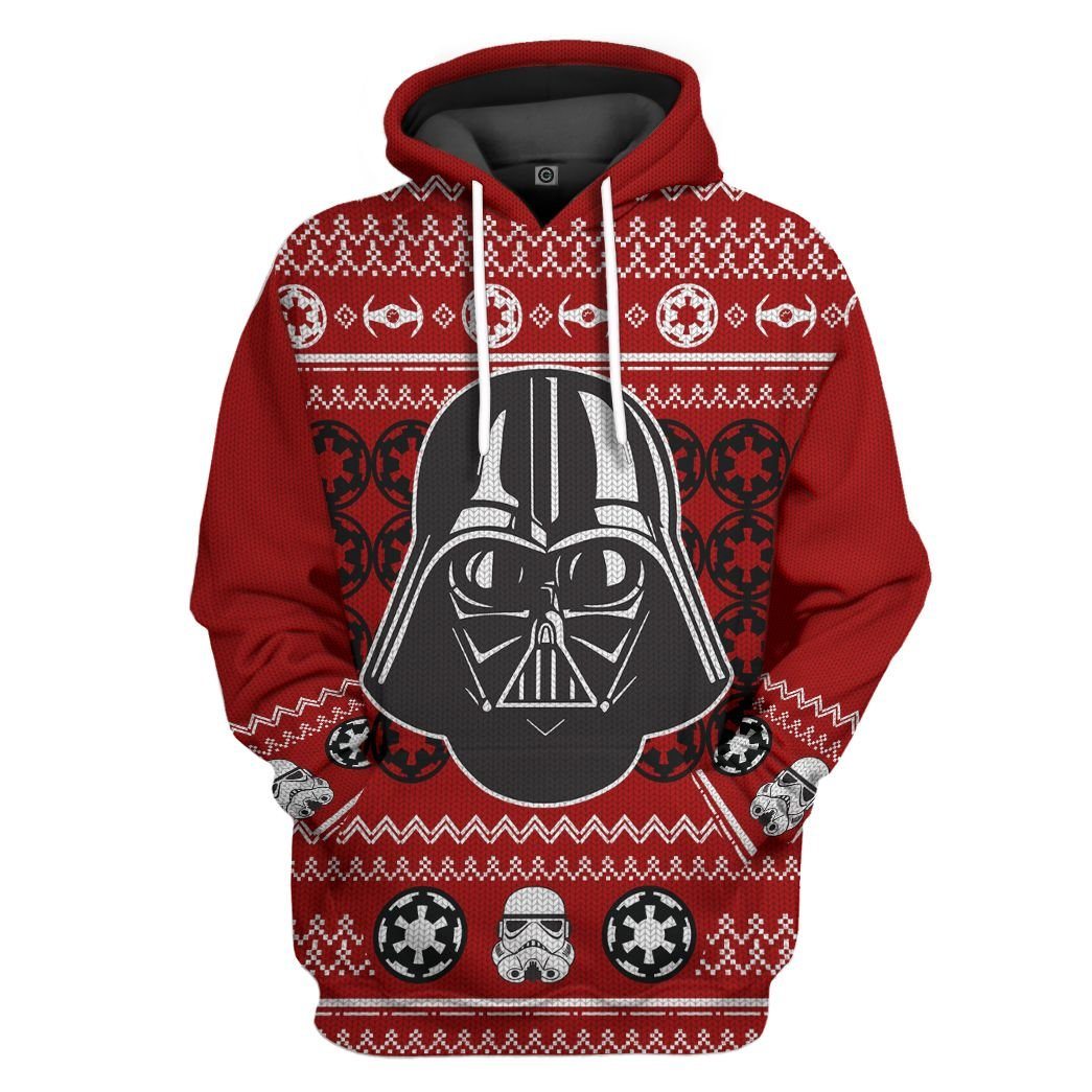SW T-shirt Darth Vader Galactic Empire Symbol Pattern Red T-shirt Hoodie