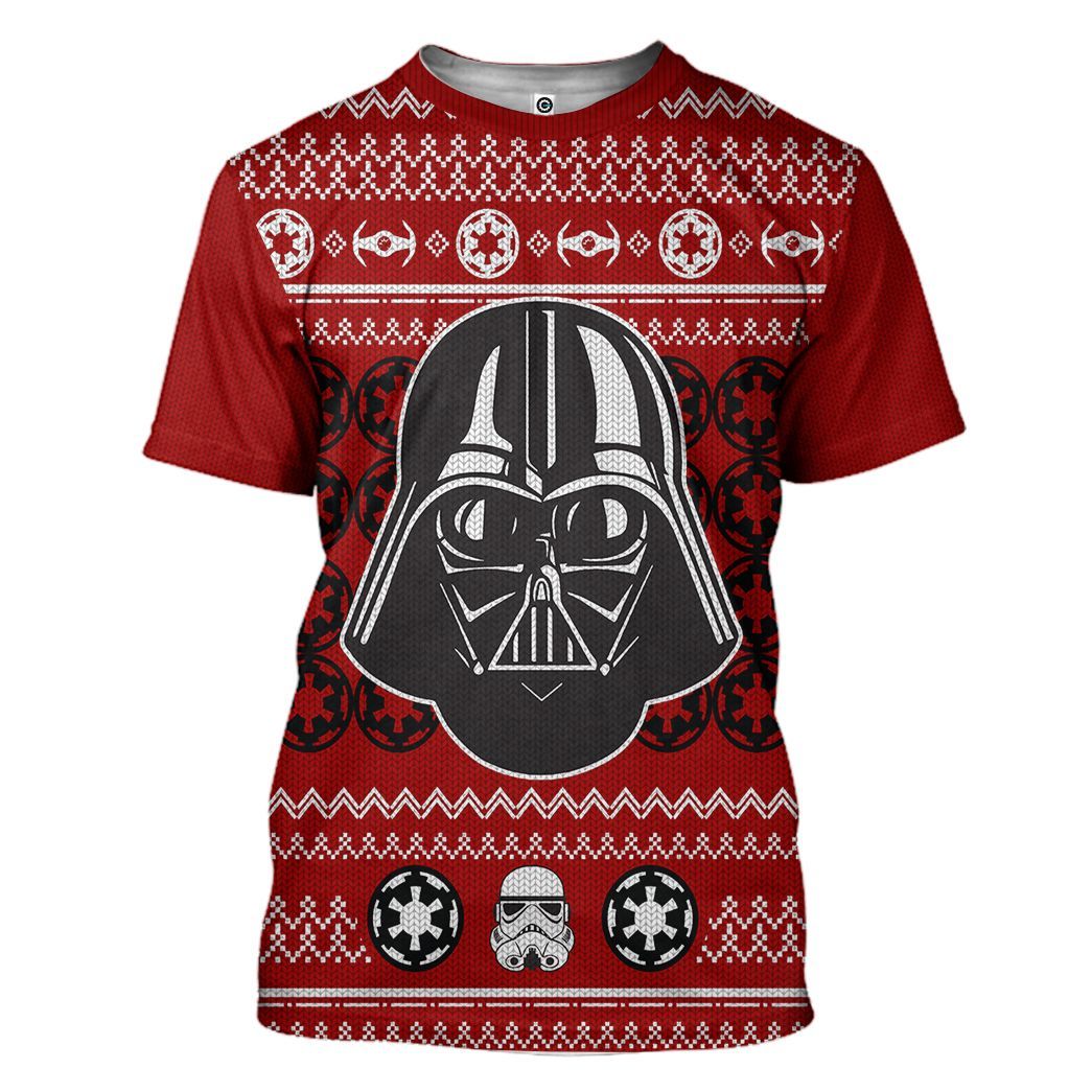 SW T-shirt Darth Vader Galactic Empire Symbol Pattern Red T-shirt Hoodie