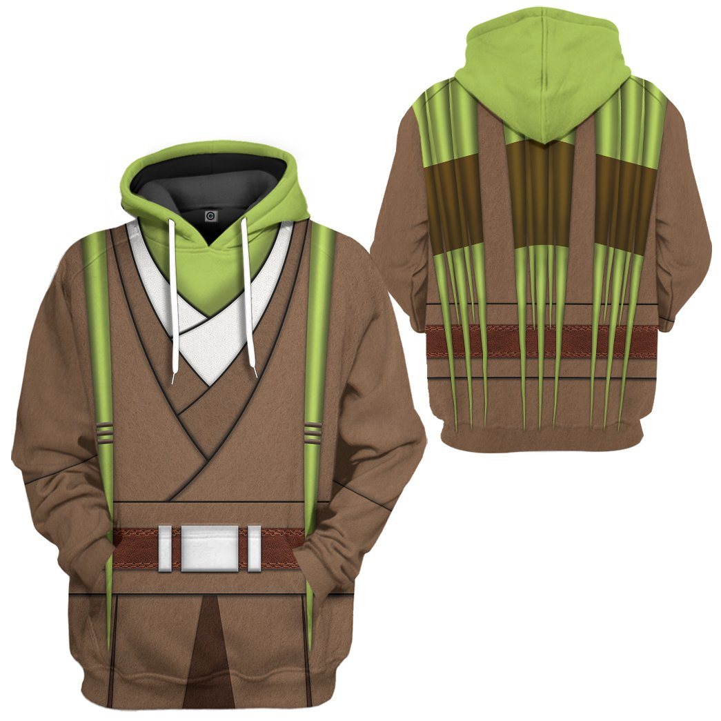 SW T-shirt SW Kit Fisto Costume 3d T-shirt SW Hoodie For Fan